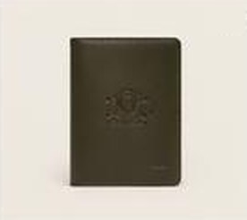 Green leather passport cover