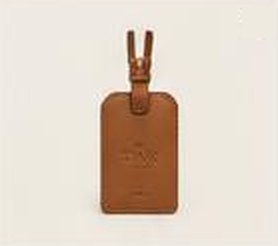 Leather luggage tag
